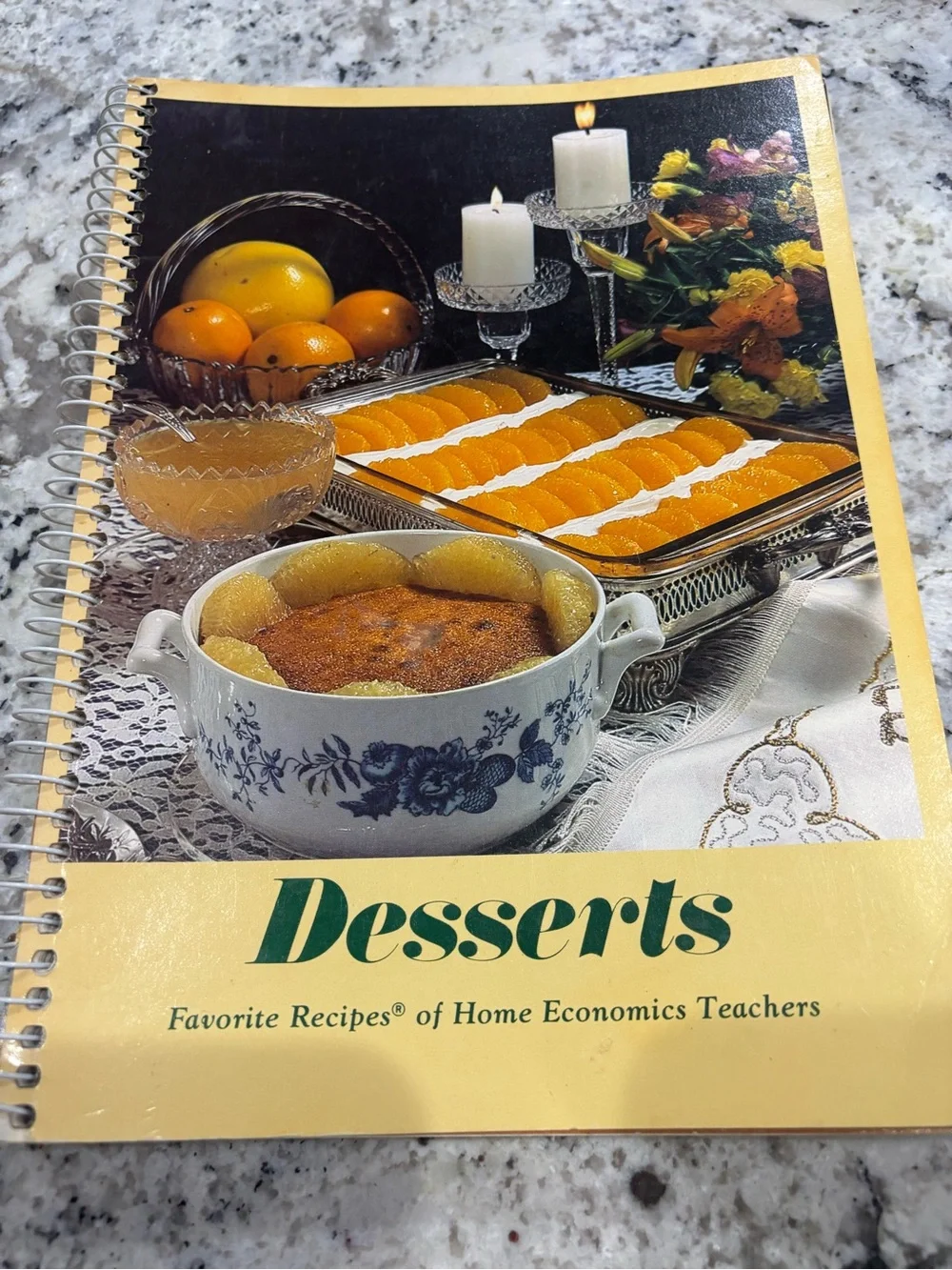 Lot of 2 Vtg Home Economics Teachers Cookbooks 1965 Casseroles & 1982 Desserts